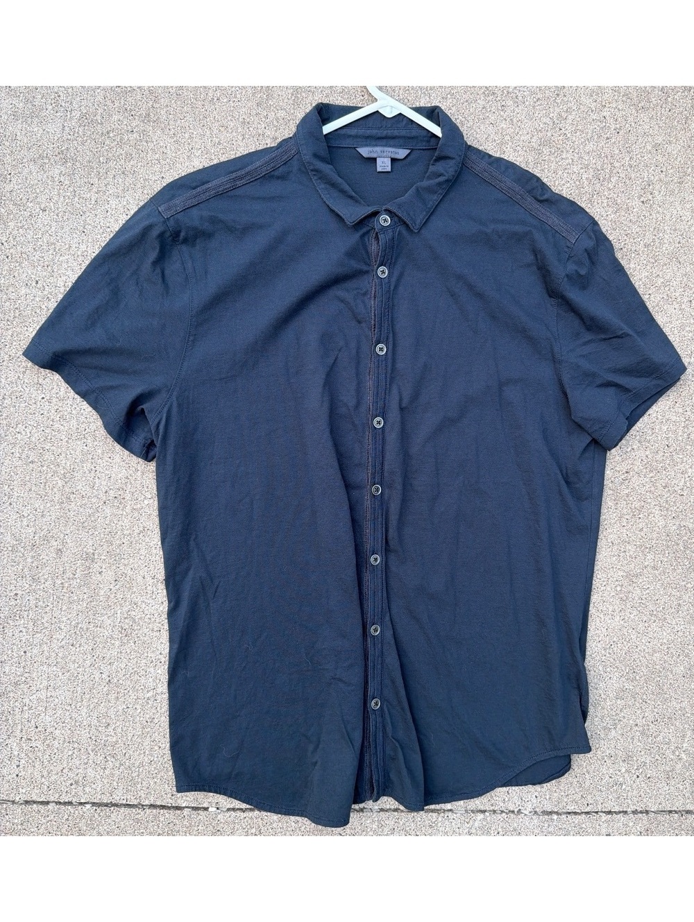XL - Men - John Varvatos Black Short Sleeve Button-Up Shirt